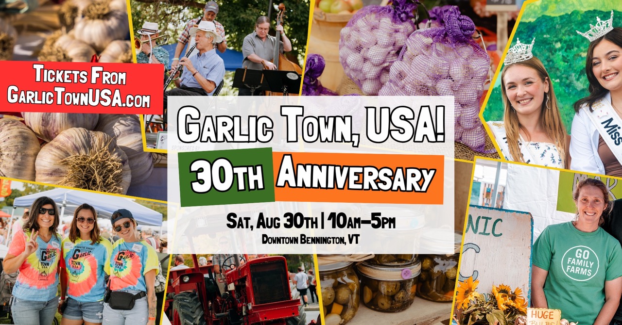 FB event page - Garlic Town USA 2025 - 30 anniversary - Southern Vermont - Garlic Fest (1920 x 1005 px) - 1