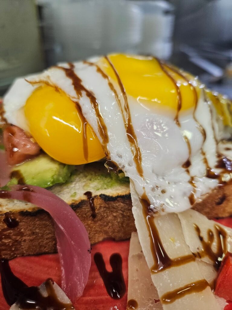 breakfast at angry egg in downtown bennington